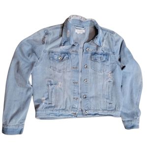 Ci Sono Distressed Denim Jacket